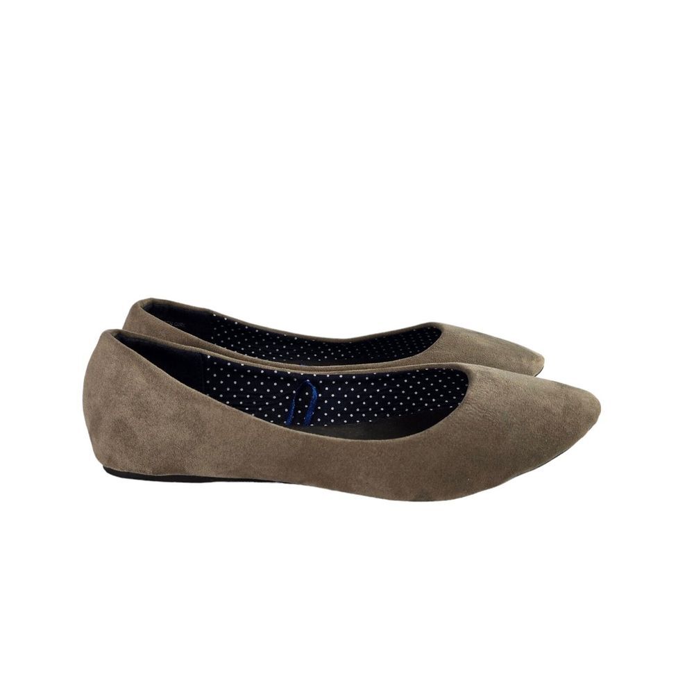 Madden Girl Women 6 Taupe Erica-S Pointed Toe Ballet‎ Flats